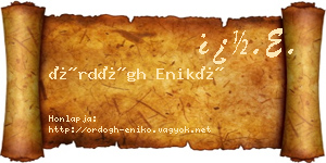 Ördögh Enikő névjegykártya
