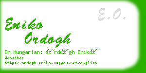 eniko ordogh business card